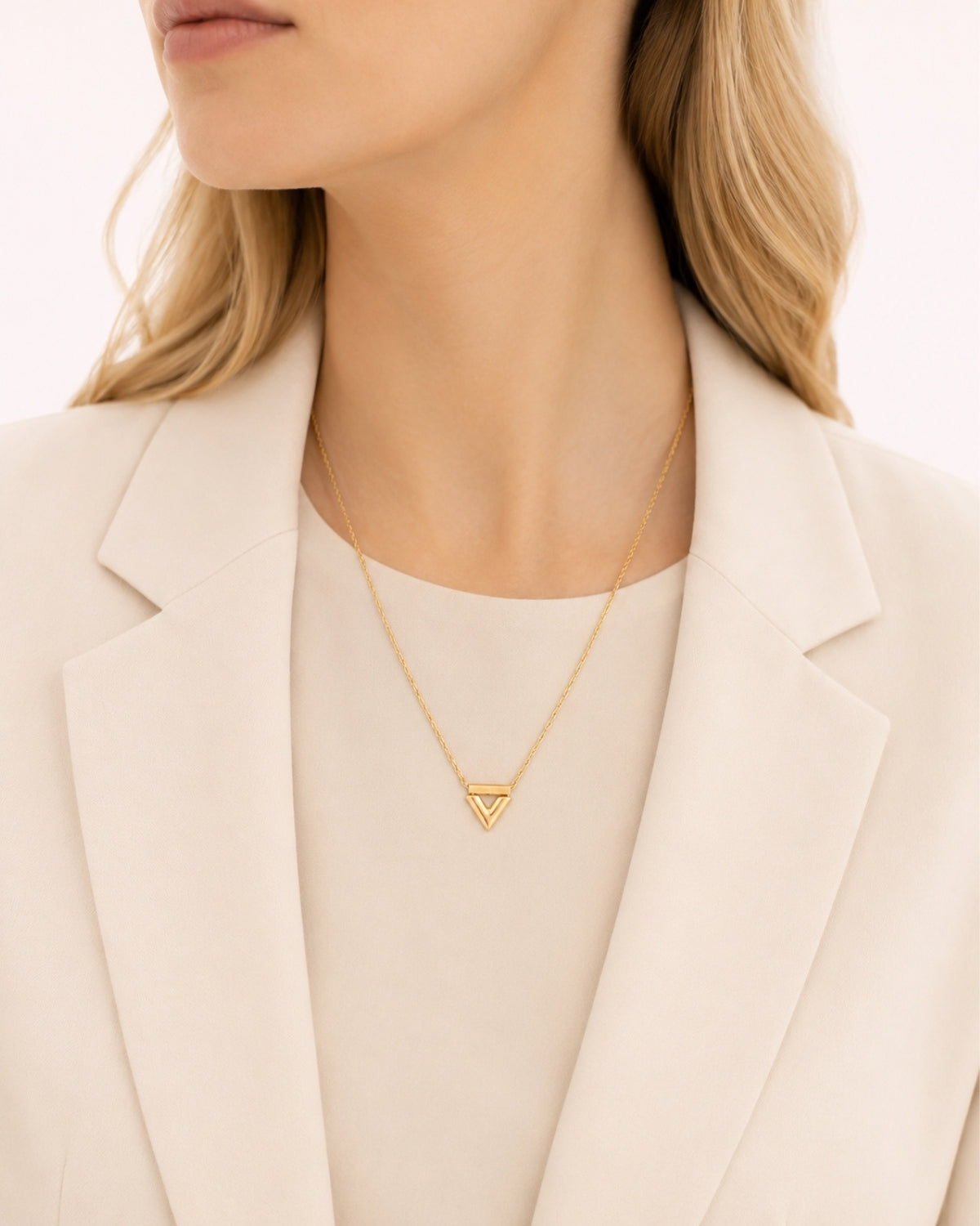Gedraaide ketting met V hanger