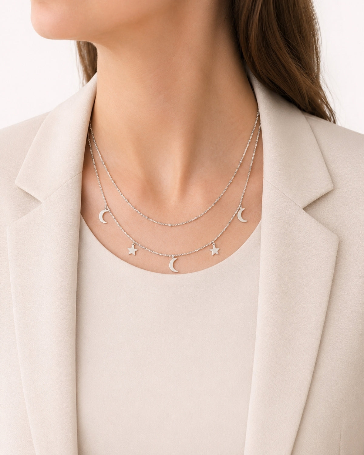 Ketting met Maan en Sterren bedels