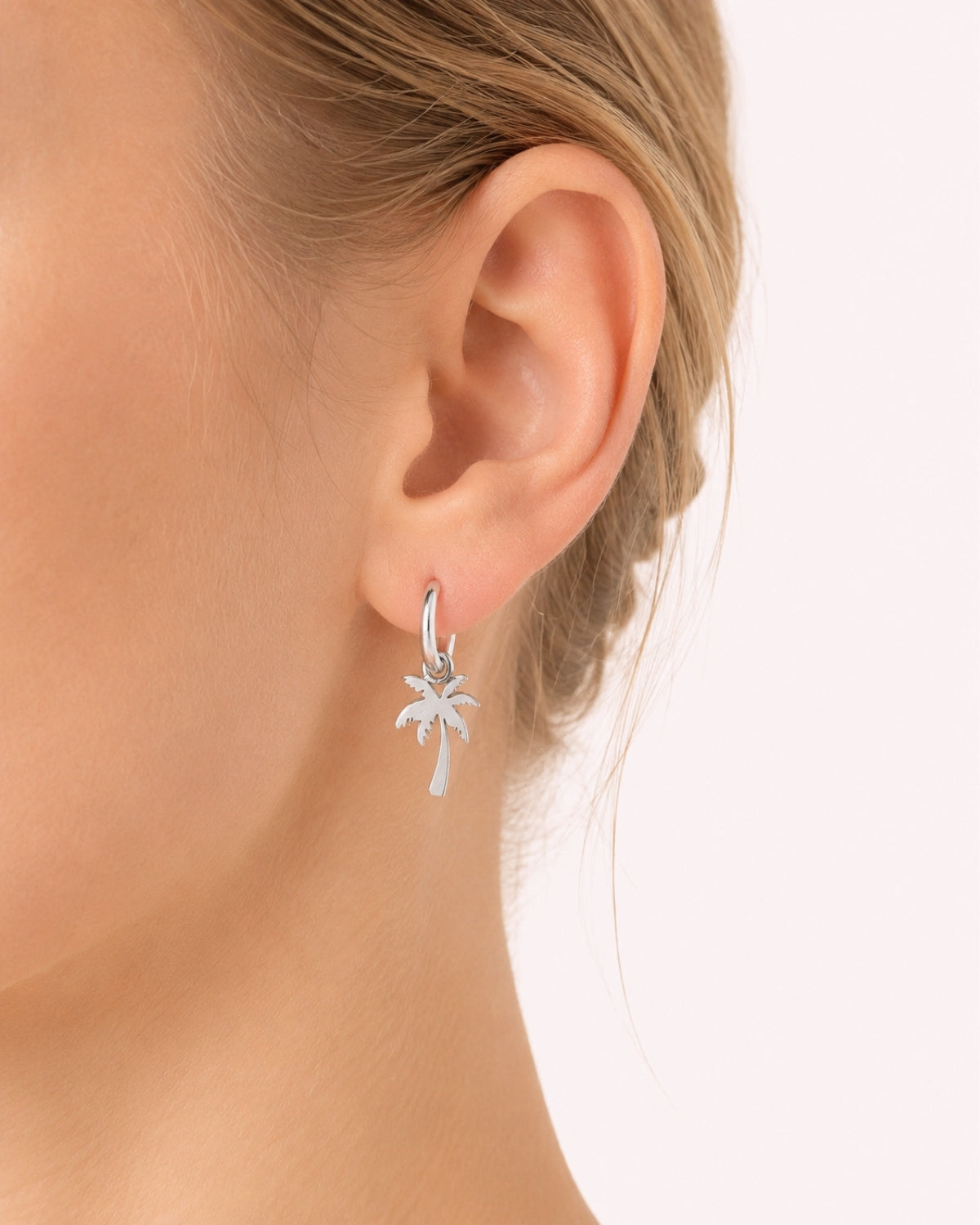 Creolen met palmboom hanger