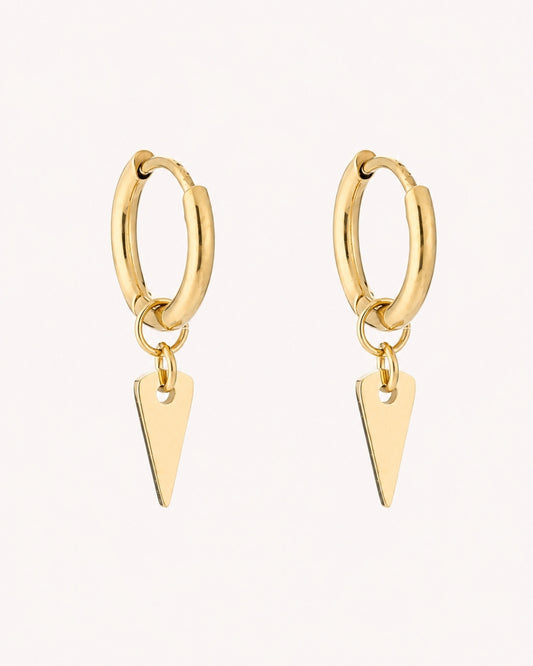 Creolen met puntvormige hanger