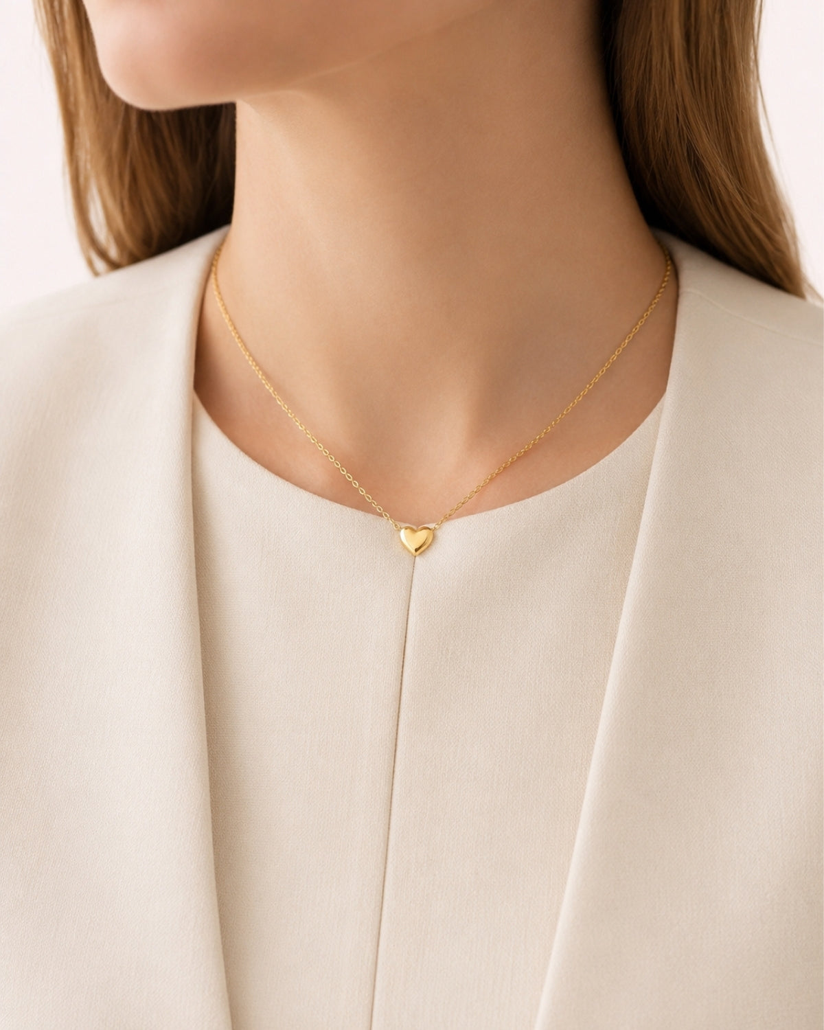Ketting met hartjes bedel