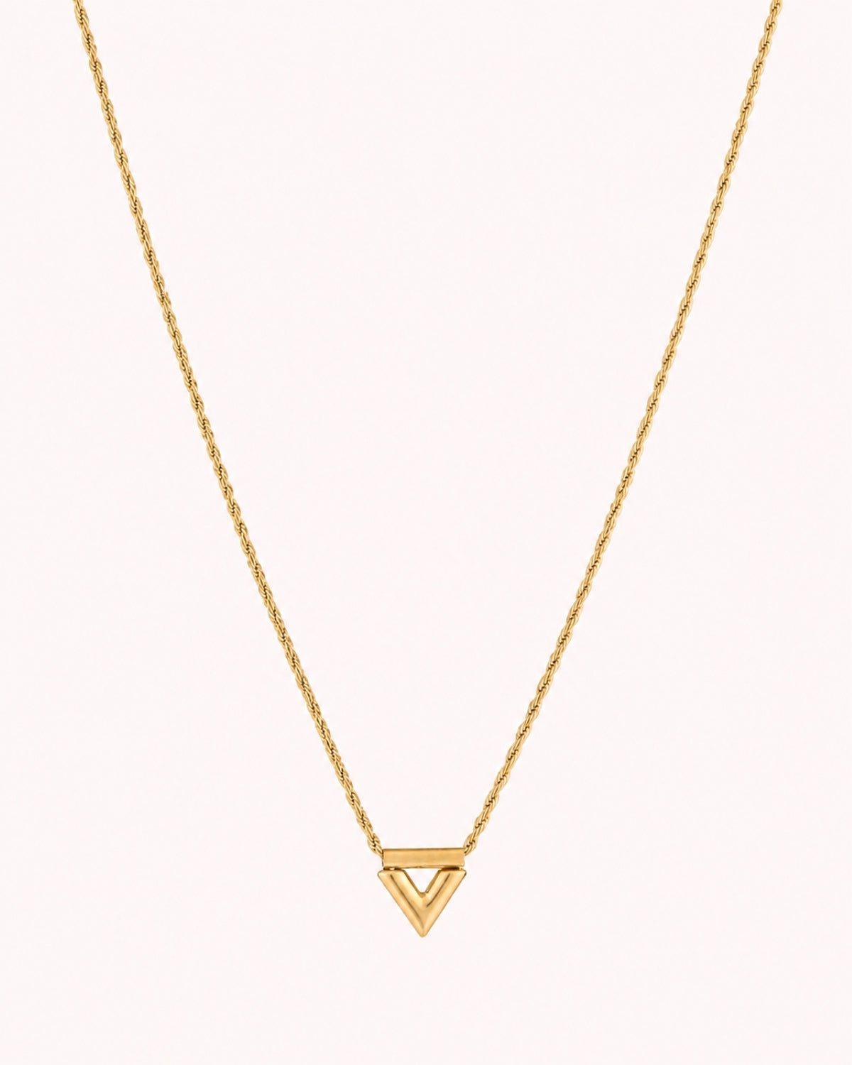 Gedraaide ketting met V hanger
