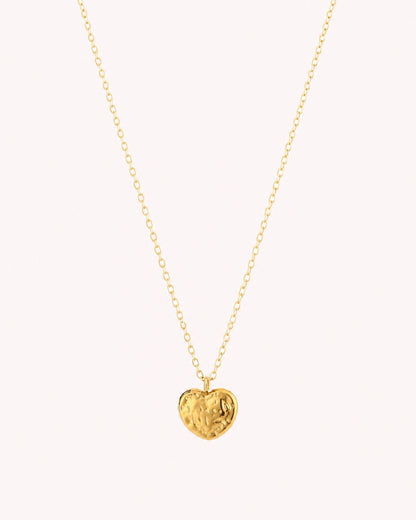 Ketting met ruwe hart bedel