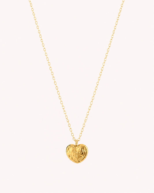 Ketting met ruwe hart bedel