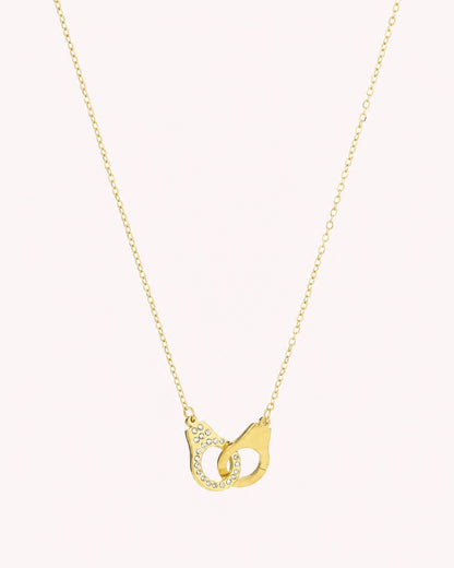 Ketting met handboeien en steentjes