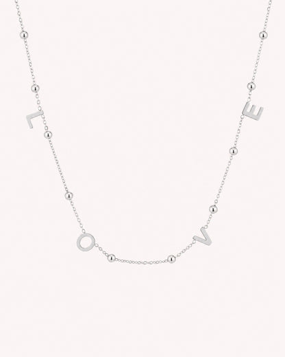 Ketting met LOVE bedels