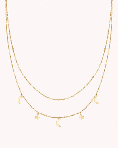 Ketting met Maan en Sterren bedels