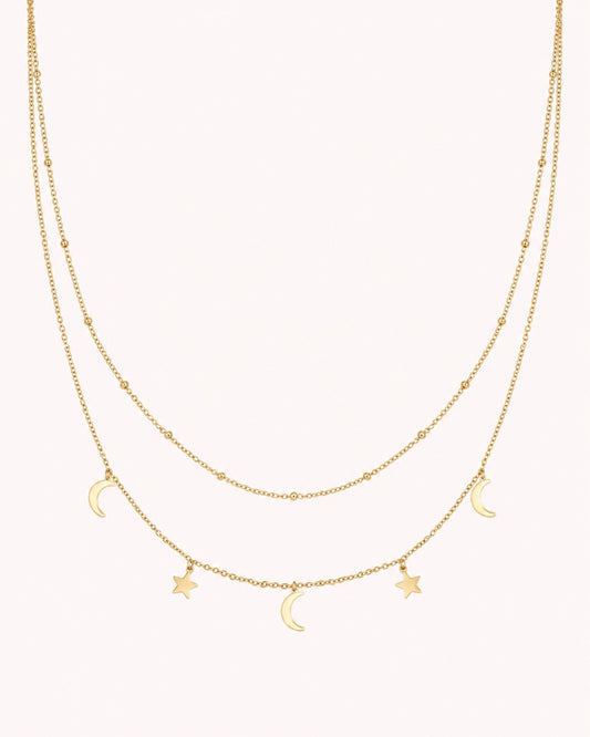 Ketting met Maan en Sterren bedels