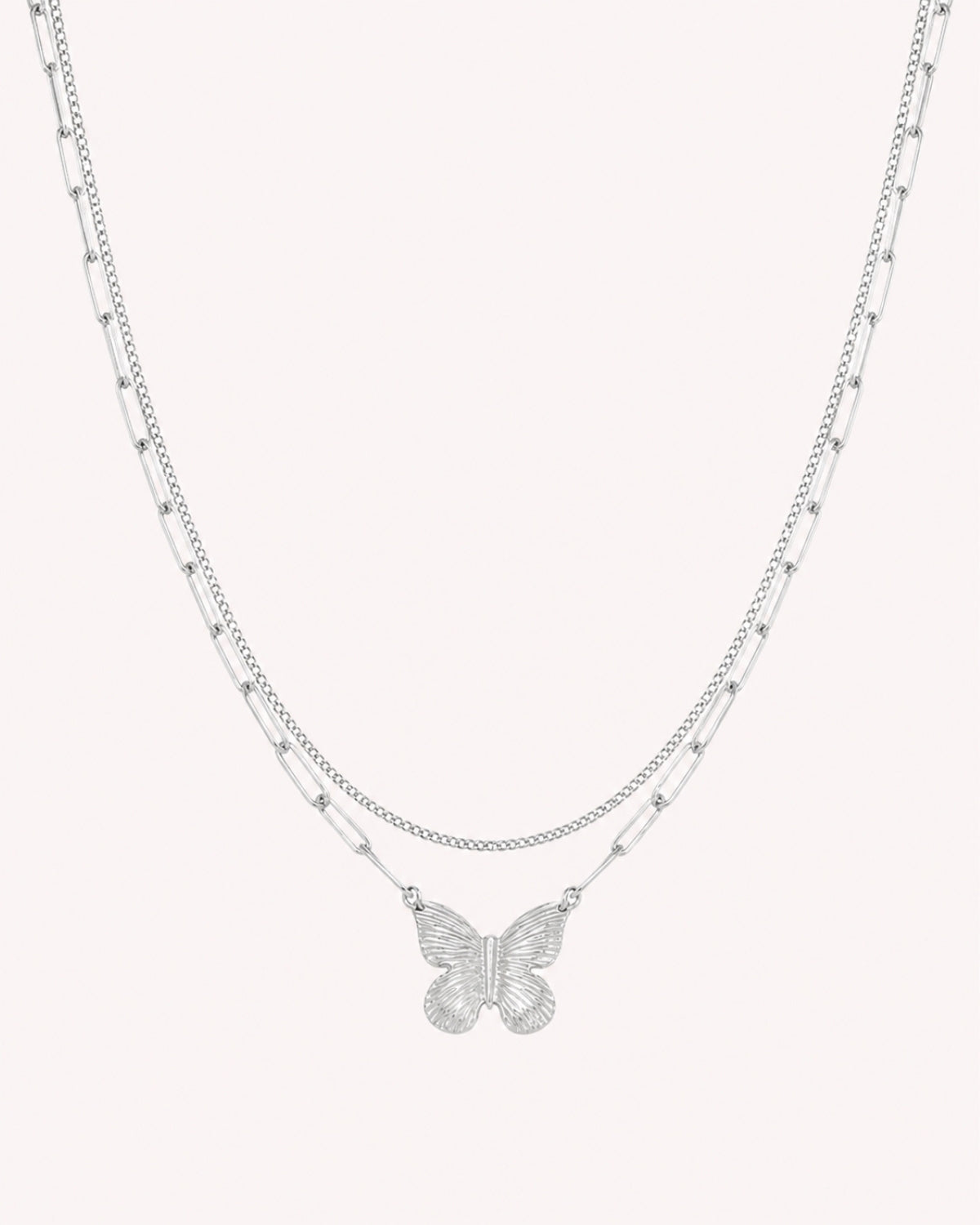 Dubbele ketting met Vlinders