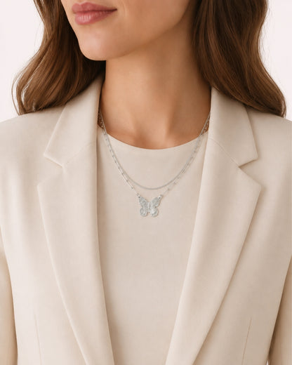 Dubbele ketting met Vlinders
