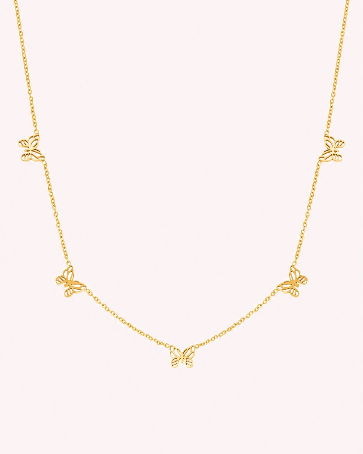 Ketting met vlinder bedels