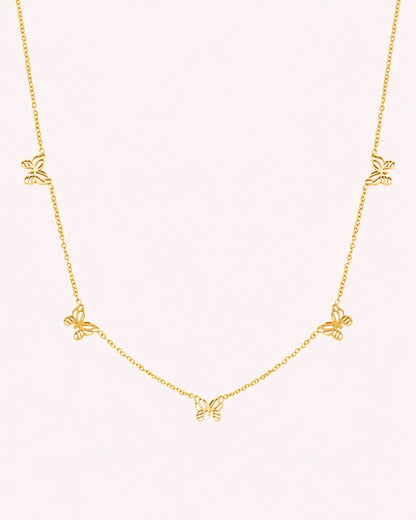 Ketting met vlinder bedels