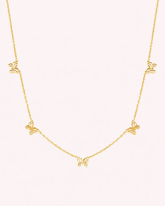 Ketting met vlinder bedels