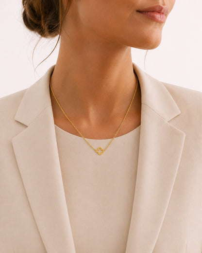 Ketting met klaver bedel