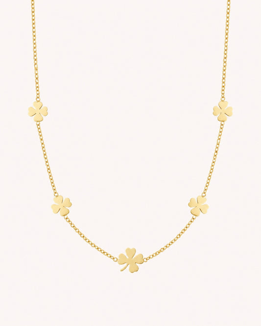 Ketting met bloem bedels