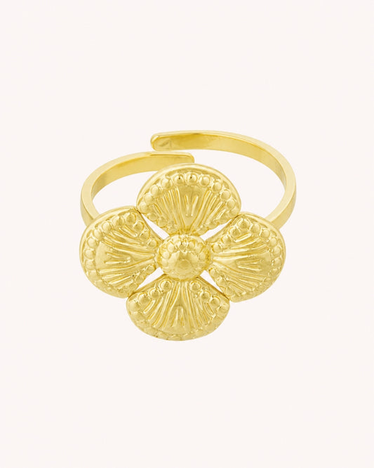 Ring met bloem