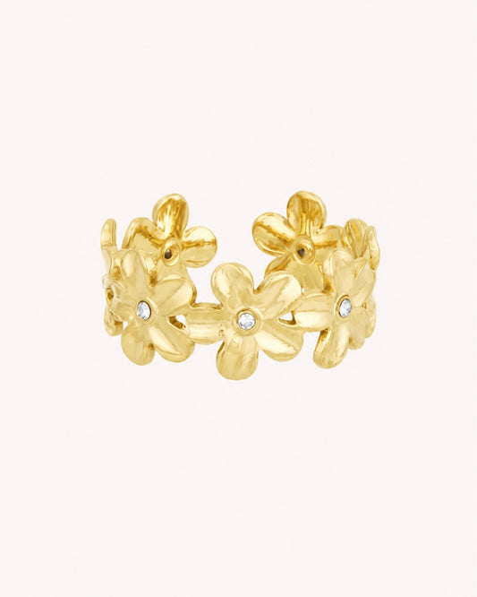 Ring met bloemen