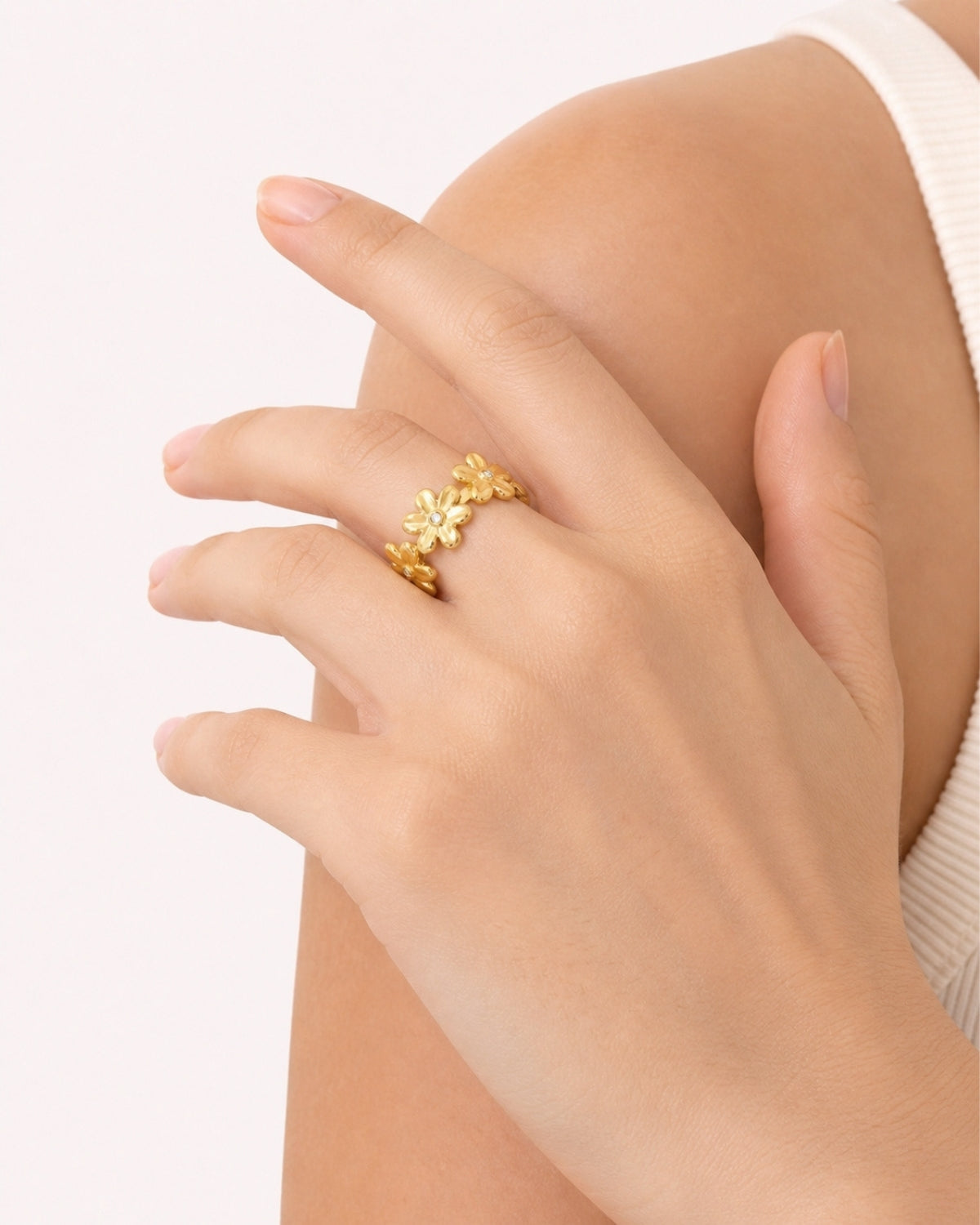 Ring met bloemen