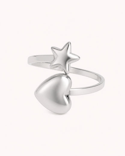 Ring met hartje en ster