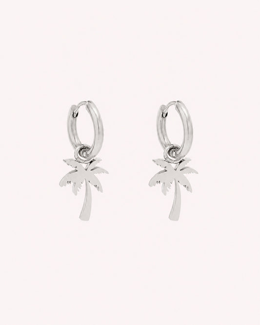Creolen met palmboom hanger