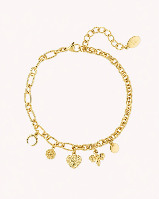 Schakelarmband met bedels